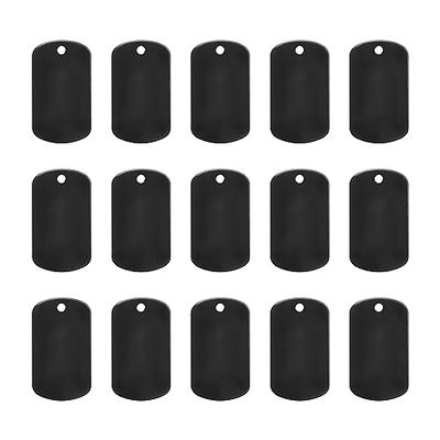 MECCANIXITY Metal Blank Tags Stamping, Black Blank Dog Tags DIY Engraving Blank  Tags for Pet Dog ID Tags, Pendant Decoration, Craft Tags, Pack of 15 -  Yahoo Shopping