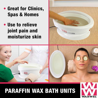 WaxWel Paraffin Wax Bath, Professional Home and Spa Soothing Moisturizing  Therapy System, Wax Warmer, 65 Liners, 1 Thermal Hand Mitt, 1 Foot Bootie,  6 Pound Unscented Paraffin, Fragrance-Free - Yahoo Shopping