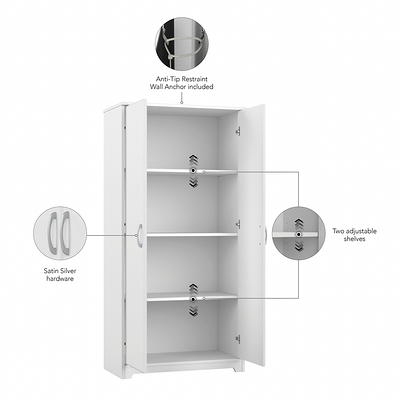 Bush Furniture Cabot Small Bathroom Storage Cabinet with Doors in Modern Walnut