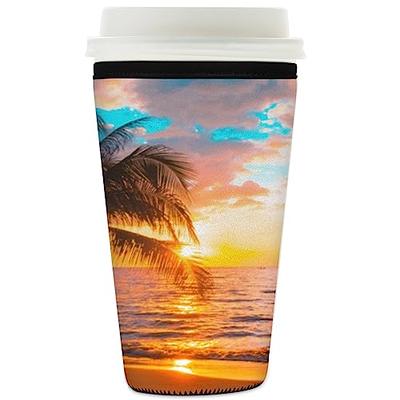 Iced Coffee Sleeves Cozy Tumbler Neoprene Cup Sleeve for Cold Drinks  Reusable 26-28oz Tropical Sunset Beach - Yahoo Shopping