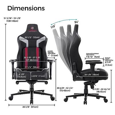 Eureka Dynamic Lumbar Support High Back Office Chair with Footrest