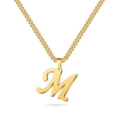 Mens Initial Necklace, Personalised Silver Necklace A-Z Letter Pendant  Chain With Initial Pendant Necklace Mens Initial Jewelry Gifts - Etsy Israel