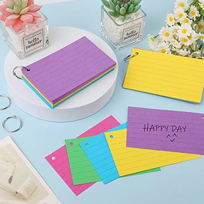 Ruled Index Cards 3x5 Inches,300 Pcs Colorful Index Cards with Ring,Heavy  Note Cards,Both Sides Lined Colored Index Flashcards,Study Cards,Memo  Scratch Pad for Home Office School - Yahoo Shopping