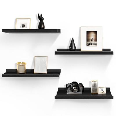 Boswillon Black Floating Shelves Set of 2, Wall Mounted Small Shelves for  Room, Modern Hanging Shelves for Wall Decor, Display Wall Storage Shelves