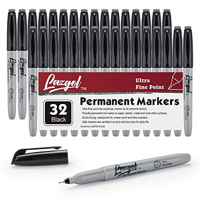 Permanent Markers Bulk Black Permanent Marker Set Fine Point Marker Pens  Work on Wood, Metal, Stone, Glass(300 Pack) - Yahoo Shopping