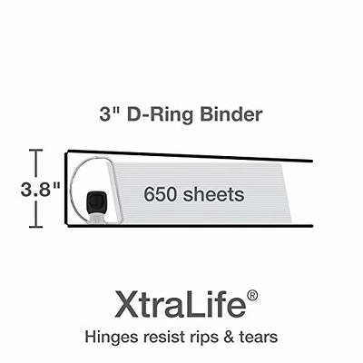 3 Ring Binders, 6 Inch D Ring Heavy Duty Large Binder with Pockets