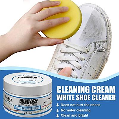 Sneaker Cleaner - White Shoe Cleansing Cream Powerful Stain Remover  Effectively Removes Dirt Shoe Cleaner for Rubber Canvas and Leather 