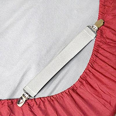 Bed Sheet Fasteners 4 Pcs Adjustable Suspenders Straps