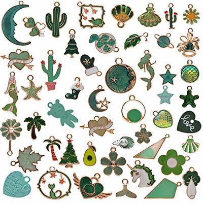 YUEAON 50pcs Enamel Charms for Jewelry Making Supplies Earring Bracelet  Pendant Bangle Necklace Designer Keychain Bulk Lots Wholesale(Green) -  Yahoo Shopping