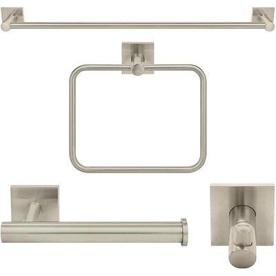 Kingston Brass Concord Modern 3-Pc. Bathroom Accessories Set in Brushed Nickel - Brushed Nickel