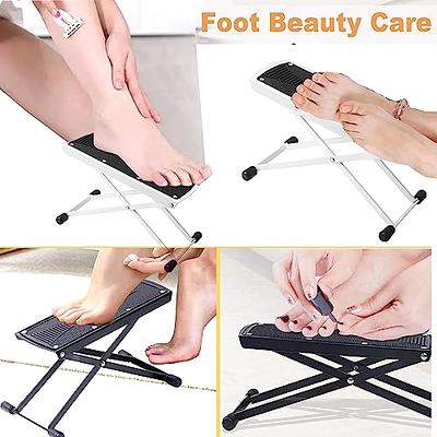 SABUIDDS Pedicure Foot Rest Chair,Swivel Adjustable Pedicure Stool for Spa  Beauty Salon Studio Equipment Supplies (White)