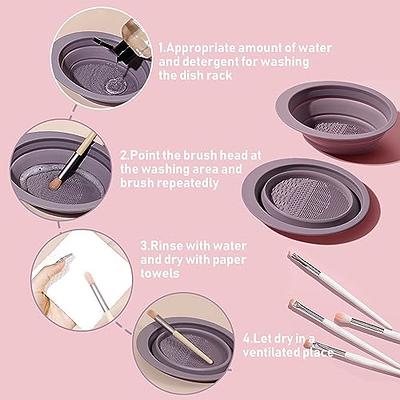 3 In 1 Silicone Makeup Brush Cleaning Pad, Makeup Brush Drying