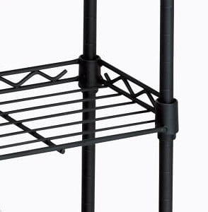 44.75 Xtra Storage 4 Tier Folding Metal Shelf Black - Breighton Home :  Target