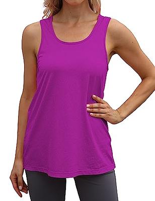 CRZ YOGA Womens Pima Cotton Sleeveless Loose Tank Tops Exercise