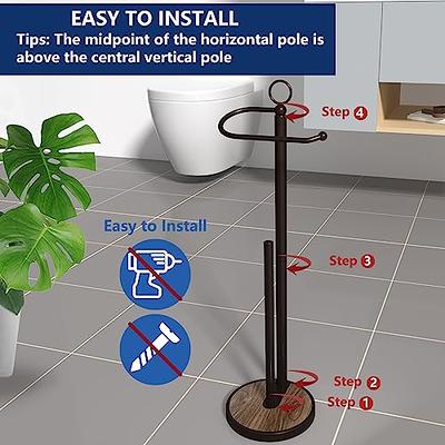 Kitsure Toilet Paper Holder Stand - Free-Standing with a Weighted Base