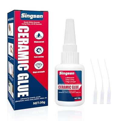 Ceramic Glue, 30g Super Glue. Instant Ceramic Super Glue for Porcelain and  Pottery Repair, Fast Drying, Heat Resistant, Waterproof Strong Adhesive for