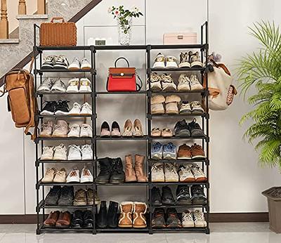 Shoe Rack Organizer for Entryway Closet, 9 Tiers Metal Shoe Storage Shelf for 50-55 Pairs Shoe and Boots, Space Saving Large Shoe Cabinet for Bedroom