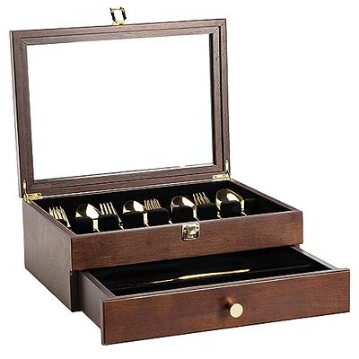  Silverware Storage Box Chest, Flatware Storage Case