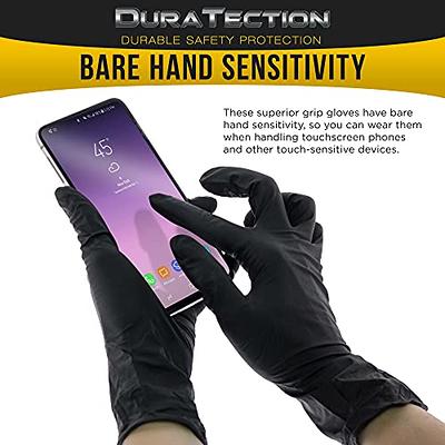 Dura-Gold HD Black Nitrile Disposable Gloves, Box of 100, Size