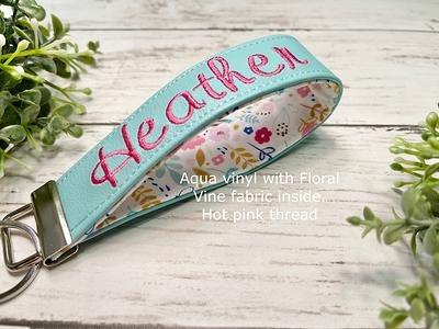 Heather Blue Cloth Fob Keychain