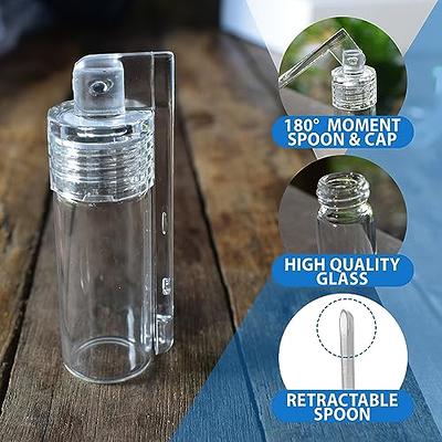 4 oz Clear Glass Spice Bottle with Shaker Lid and Pour/Spoon Dispenser