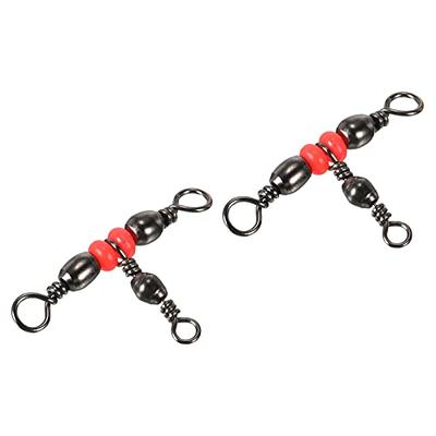 PATIKIL 3 Way Swivel, 20Pcs 33lb Stainless Steel Cross Line T-Turn Triple  Barrel Terminal Tackle for Saltwater Freshwater Fishing, Black - Yahoo  Shopping