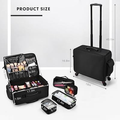 Costravio Nail Supplies Organizer Box Nail Polish Storage Case for Nail  Tech or Home Use With Drawer and Slots Travel Makeup Train Case Portable