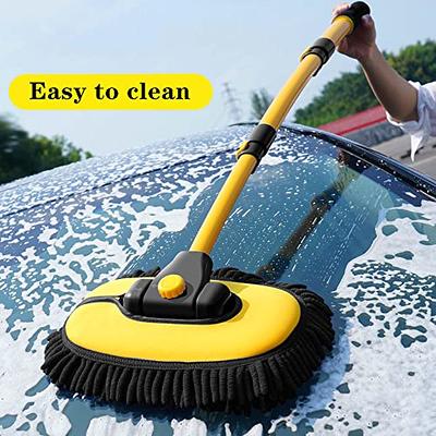 Microfiber Car Wash Brush Cleaning Mop Truck Long Handle Extension Brush NEW