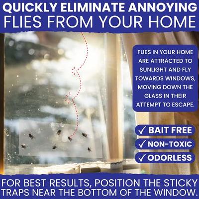 Window Fly Traps Indoor Clear 15pk Strips Indoor. The Only Double Strip Trap  for Home. Paper Catchers Inside Home Flypaper House Killer Bug Catcher -  Yahoo Shopping