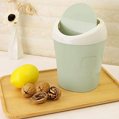 Desktop Trash Can, Mini Creative Multicolored Plastic Trash Can with Lid,  Durable Convenient Dustbin for Kitchen, Living Room, Office,  16.8x10.2x13.2cm # - Yahoo Shopping