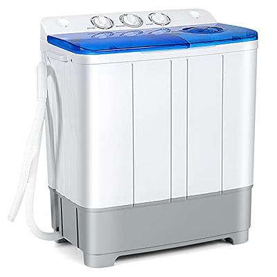 Giantex Portable Washing Machine, 2 in 1 Laundry Washer and Spinner Combo,  22lbs Capacity 13.2 lbs Washing 8.8 lbs Spinning, Timer Control, Drain