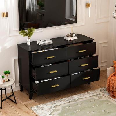 FUFU&GAGA 5-Drawer White Wood Chest of Drawer Accent Storage