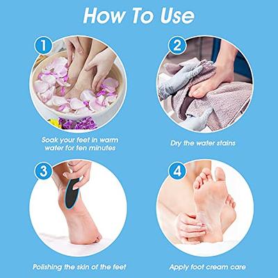 WLLHYF 4 Pieces Double Sided Pedicure Foot File Foot Scraper, Exfoliator  Remover Dead Skin Hard Skin