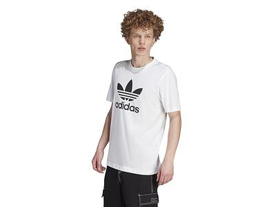 adidas Originals Yahoo Classics Clothing Shopping (White/Black) - adiColor Trefoil T-Shirt Men\'s