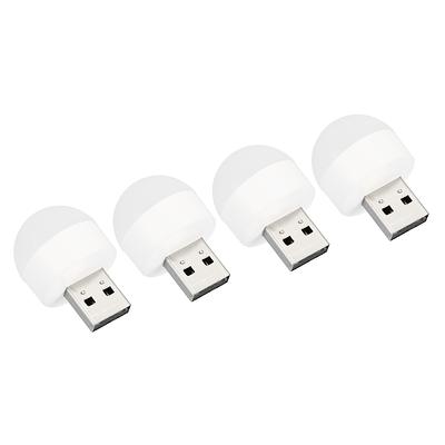 4Pcs 0.5W Mini USB LED Light 6000-6500K Slim Led Light Stick Clear White -  Clear White