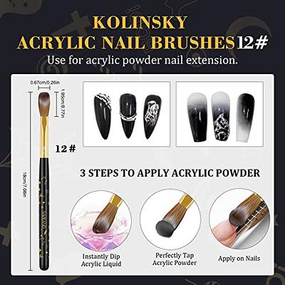 Acrylic Nail Brush Sets - Real Kolinsky Acrylic Brush & Double