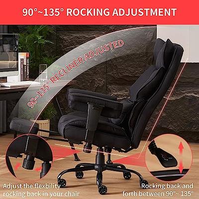 Efomao Desk Office Chair,Big High Back PU Leather Computer Chair,Executive  Swivel Chair with Leg Rest and Lumbar Support,Black Office Chair - Yahoo  Shopping