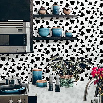 Qianglive Black and White Spots Contact Paper Cow Printed Peel and Stick  Wallpaper 17.7”x120” Self-Adhesive Cute Wallpapers Vinyl White Black Decals  for Walls Bedroom Living Room Nurseryls 