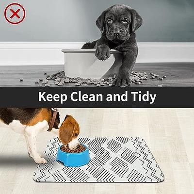 VCEPJH Absorbent Dog Mat for Food and Water Bowls - 2 Pack 32x20 inch Large  Pet Feeding