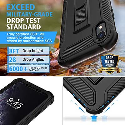 Designed for iPhone 12 Case,ORETech Designed for iPhone 12 Pro Case with 2  x Tempered Glass Screen Protector 360°Fully Protection Hard PC Soft TPU