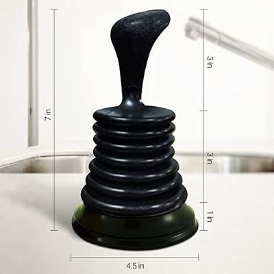 Mini Sink Plunger with Ergonomic Handle, Kitchen Drain Plunger, 4.5 X 4.5  X 7.