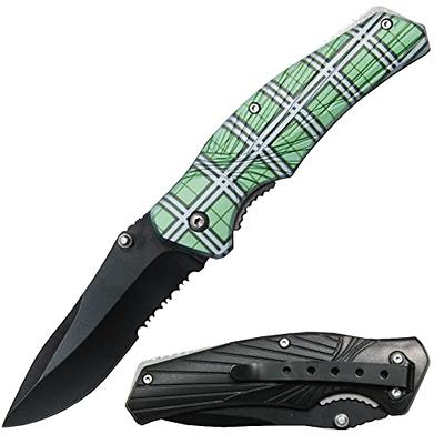 folding knives EDC for men,7.4Men's manual pulley opening，8Cr13MoV  Blade，Reinforced nylon fiber shank，folding knife with clip，Camping, wild  fishing, good partner (black) - Yahoo Shopping