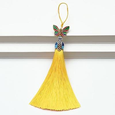 qbodp 6 Pieces Aesthetic Tassels,3 Inch Cloisonne Alloy Butterfly Tassel  Hanging Ornament,Handmade Craft Tassels for Bookmarks,Keychain,Gift  Tag,Crafts and Jewelry Making,Yellow - Yahoo Shopping