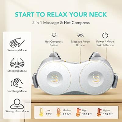 Neck & Shoulder Massager with Heat, 2024 New Massage Shiatsu Neck and Back Massager with Heat Electric Shoulder Massagers, Deep 5D Kneading