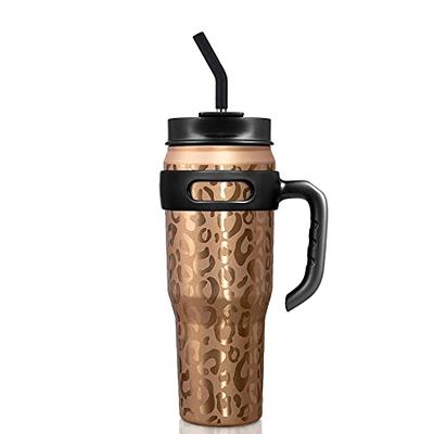 COKTIK 40 oz Insulated Tumbler with Straw, 3 Lids