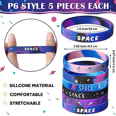 48 Packs Construction Silicone Bracelets for Kids Rubber Wristbands Kids  Birthday Party Favors, 4 Designs