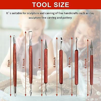  6 Pcs Pottery & Clay Sculpting Tools, Double-Sided