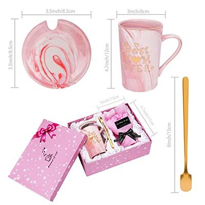 Best Mom Ever Pink Marbled Ceramic Mug