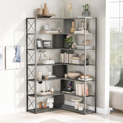 TRIBESIGNS WAY TO ORIGIN Frailey 16 in. Wide White 6 Shelf Corner