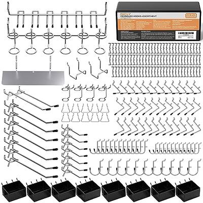 Peg Board Hook Set - 6 x 1/4 Peg Board Hooks Shelf Hanger Kit Garage  Storage Hanging Set - Pegboard Accessories Pegboard Hooks Peg Board  Attachments